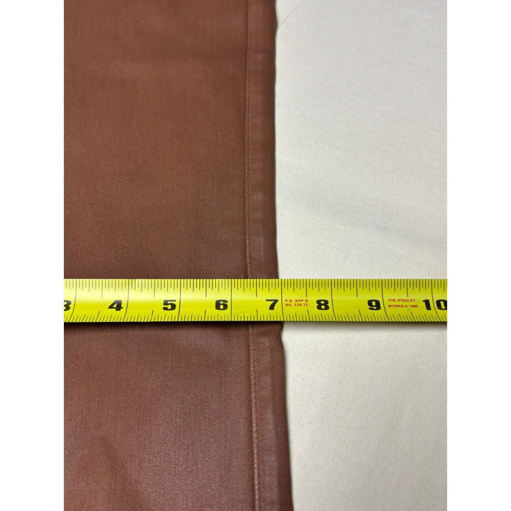 Paige Cindy Brown Coated High Rise Straight Leg‎ Jeans Womens 28X27 5547799-1917 - Picture 11 of 12